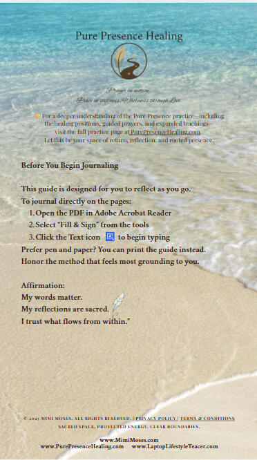 Pure Presence PDF Journaling Instrucrions Pure Presence PDF Journaling Instrucrions